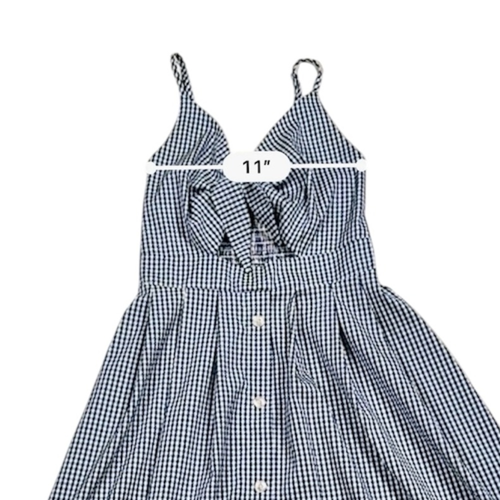 Cupshe Blue Gingham Midi Dress Cutout Bow Front – Size M - Picture 12 of 17